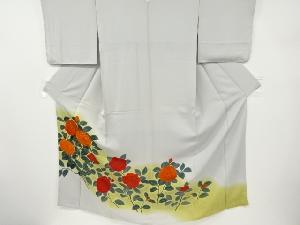 リサイクル　未使用品　花模様刺繍一つ紋色留袖
